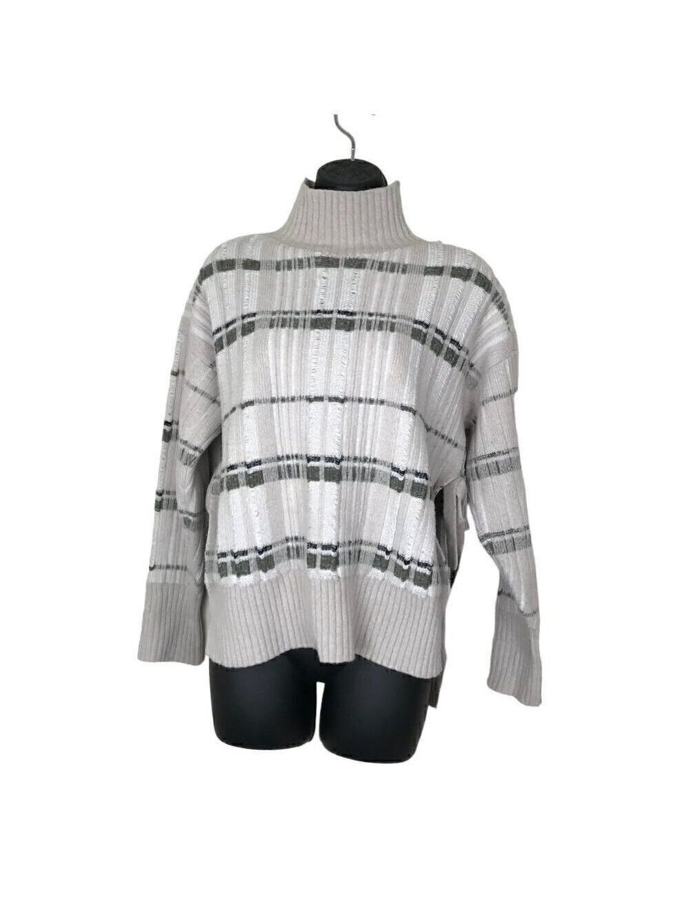 3.1Phillip Lim Oversized  Loose Turtle Neck Sweater High Low Hem Size XS
